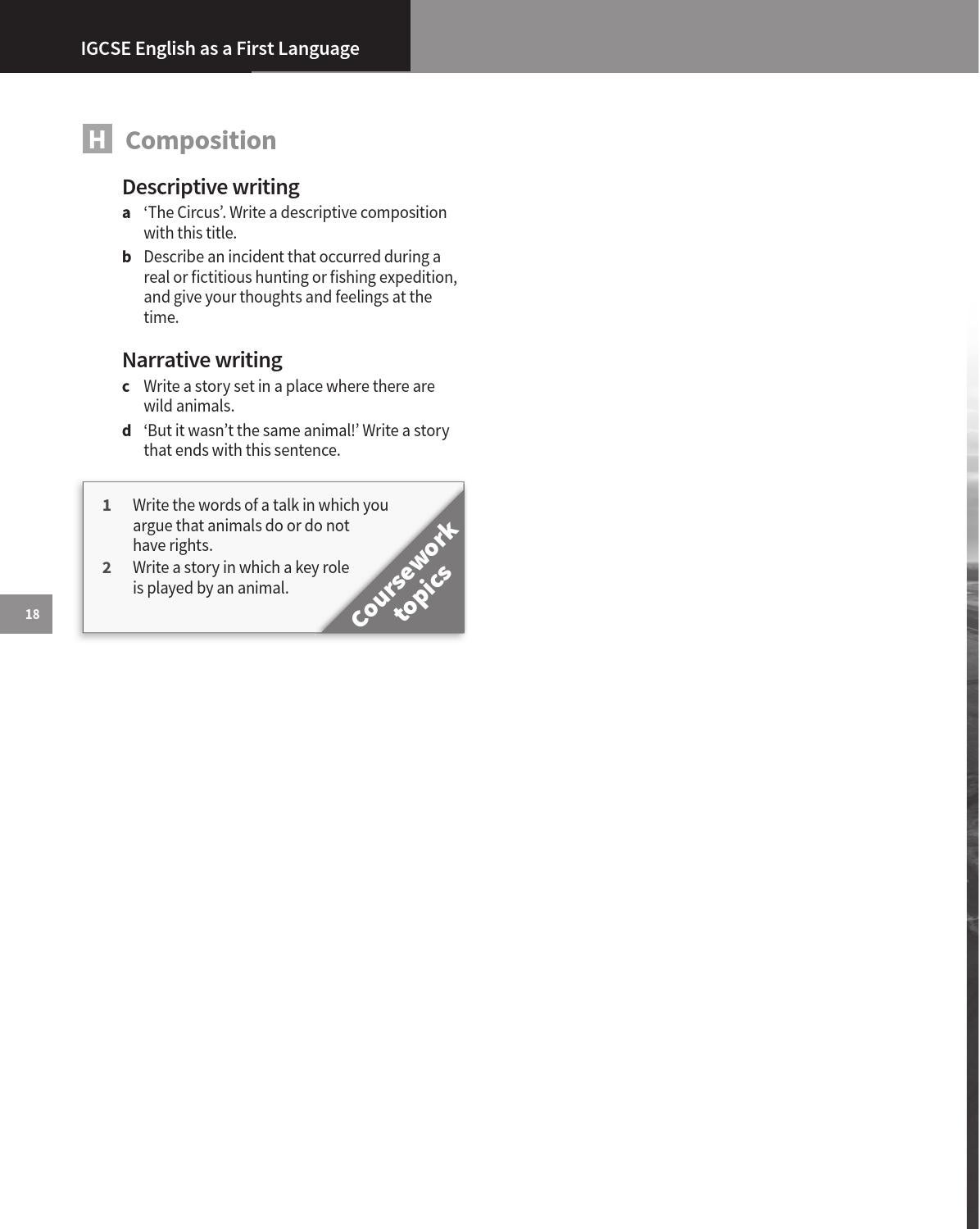 What is descriptive writing image