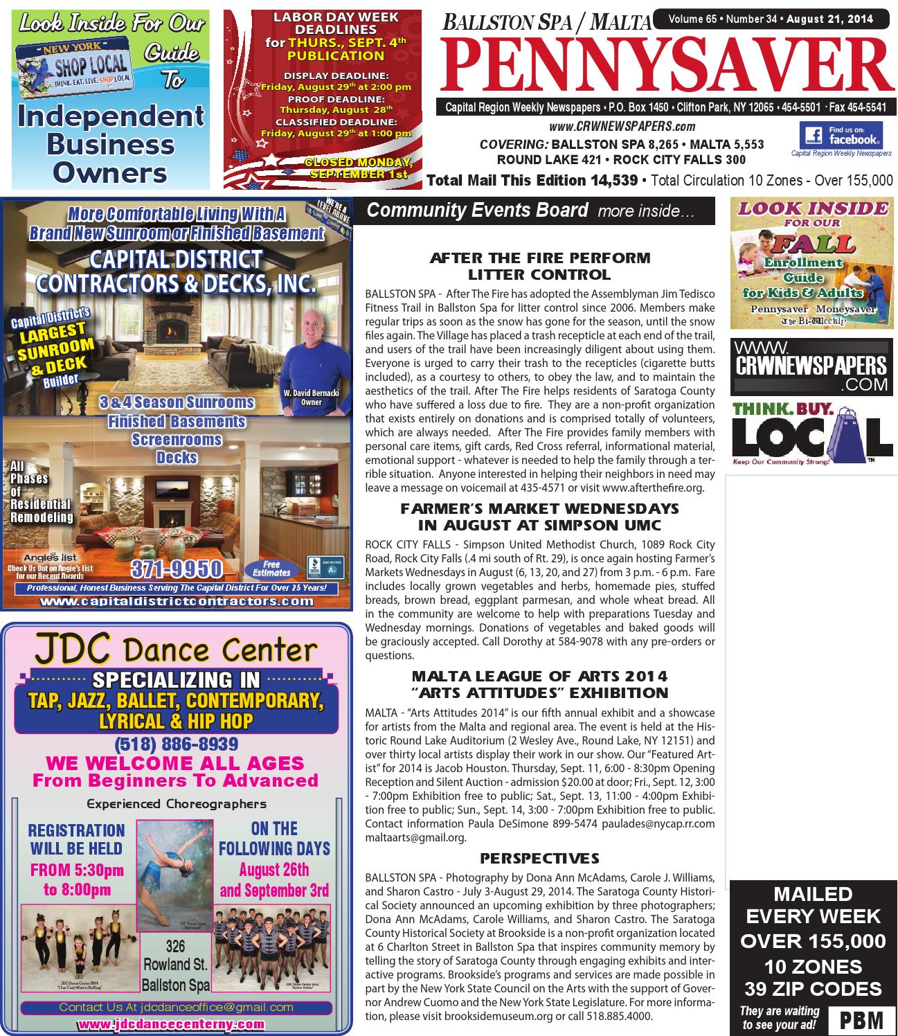 Ballston Spa/Malta Pennysaver 082114 by