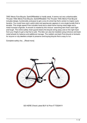 fixie thruster 700c review
