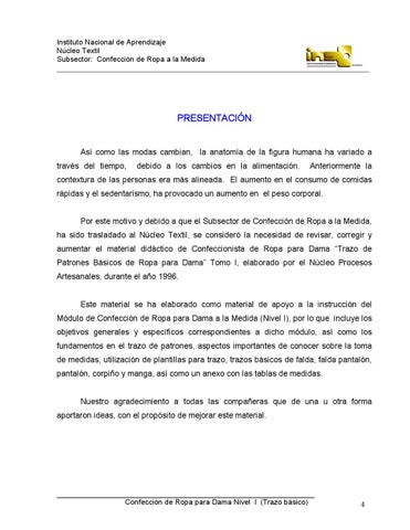 Confeccion de ropa para dama a la medida (trazo basico) by BLANCA - Issuu