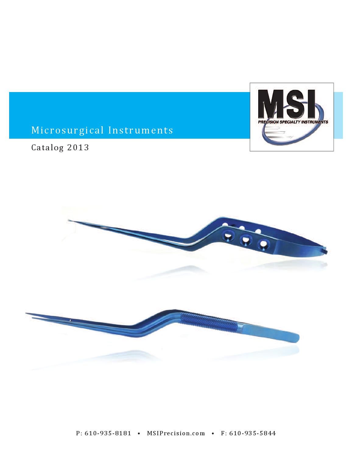 Microsurgical Instruments Catalog by MSI Precision Instruments Issuu