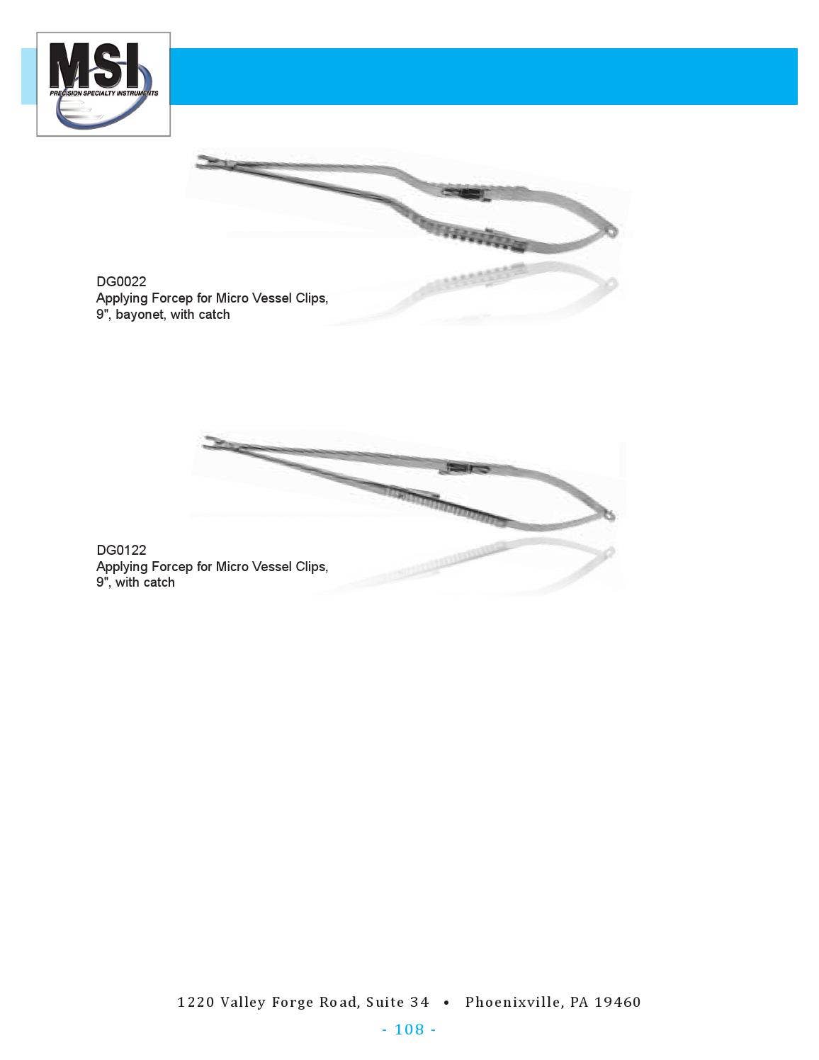 Microsurgical Instruments Catalog by MSI Precision Instruments Issuu