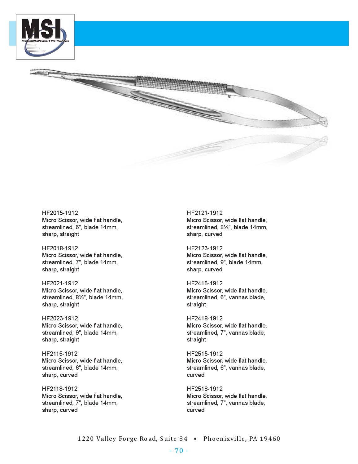 Microsurgical Instruments Catalog by MSI Precision Instruments Issuu