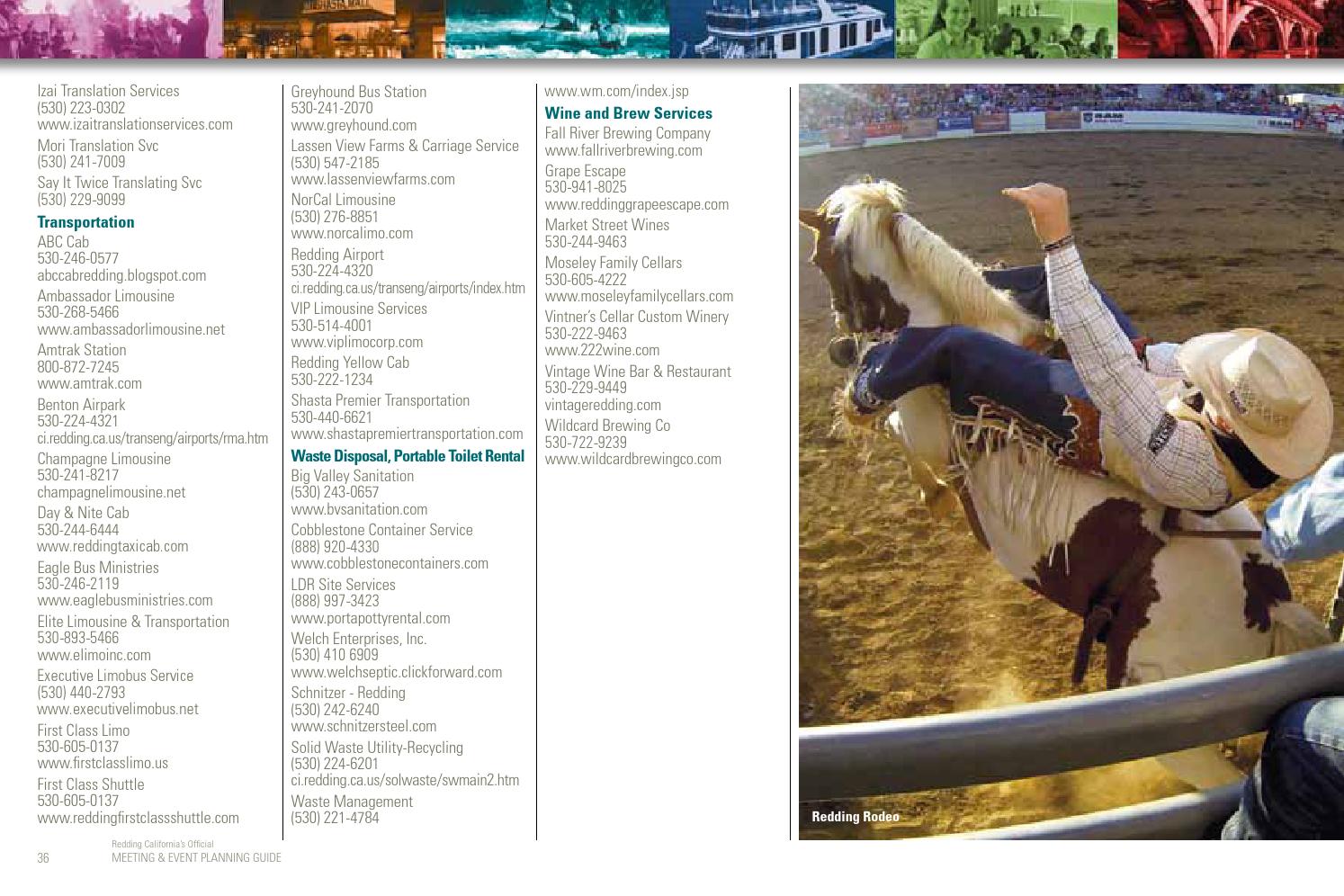 Redding California's Official Meeting and Event Planning Guide by
