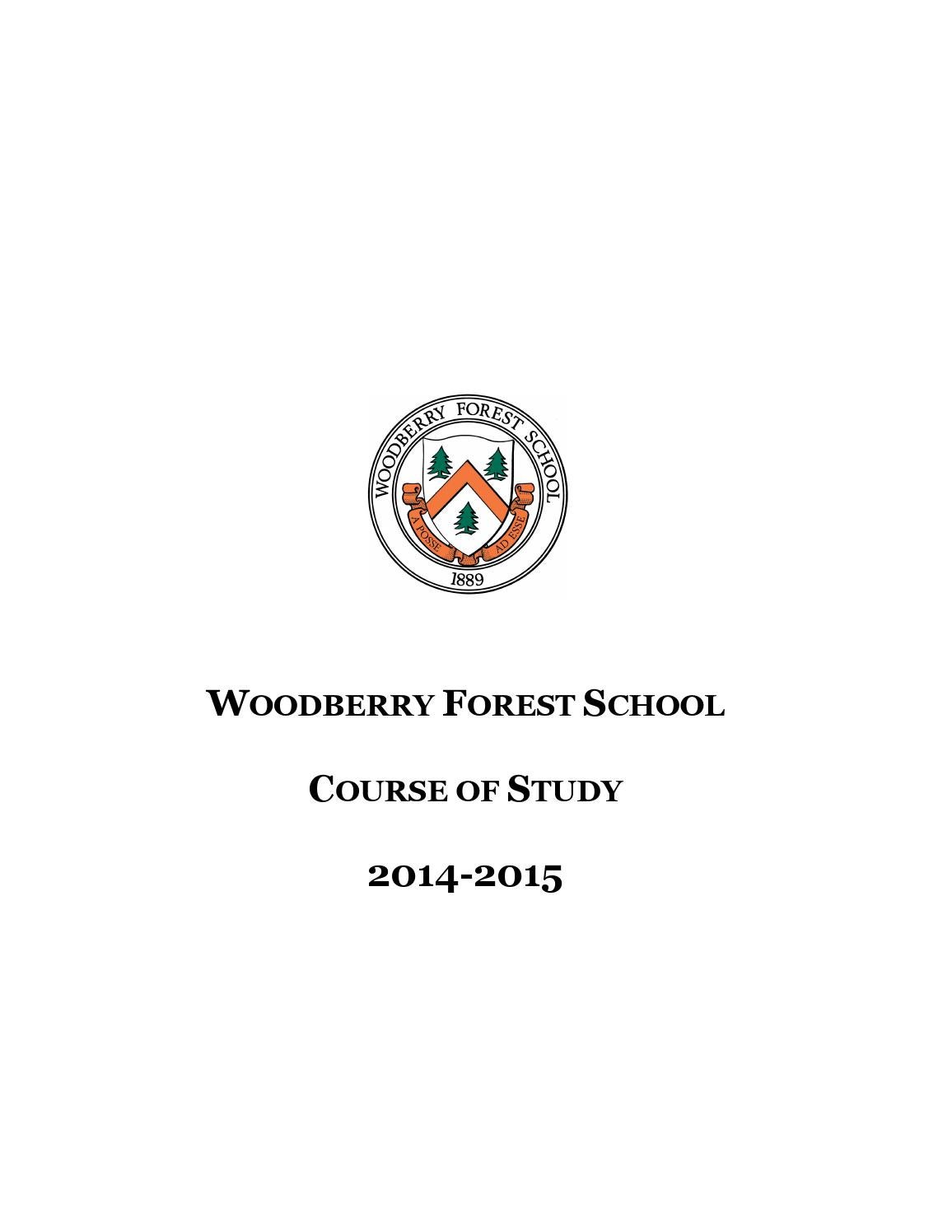 Course Of Study 2014 2015 By Woodberry Forest School Issuu
