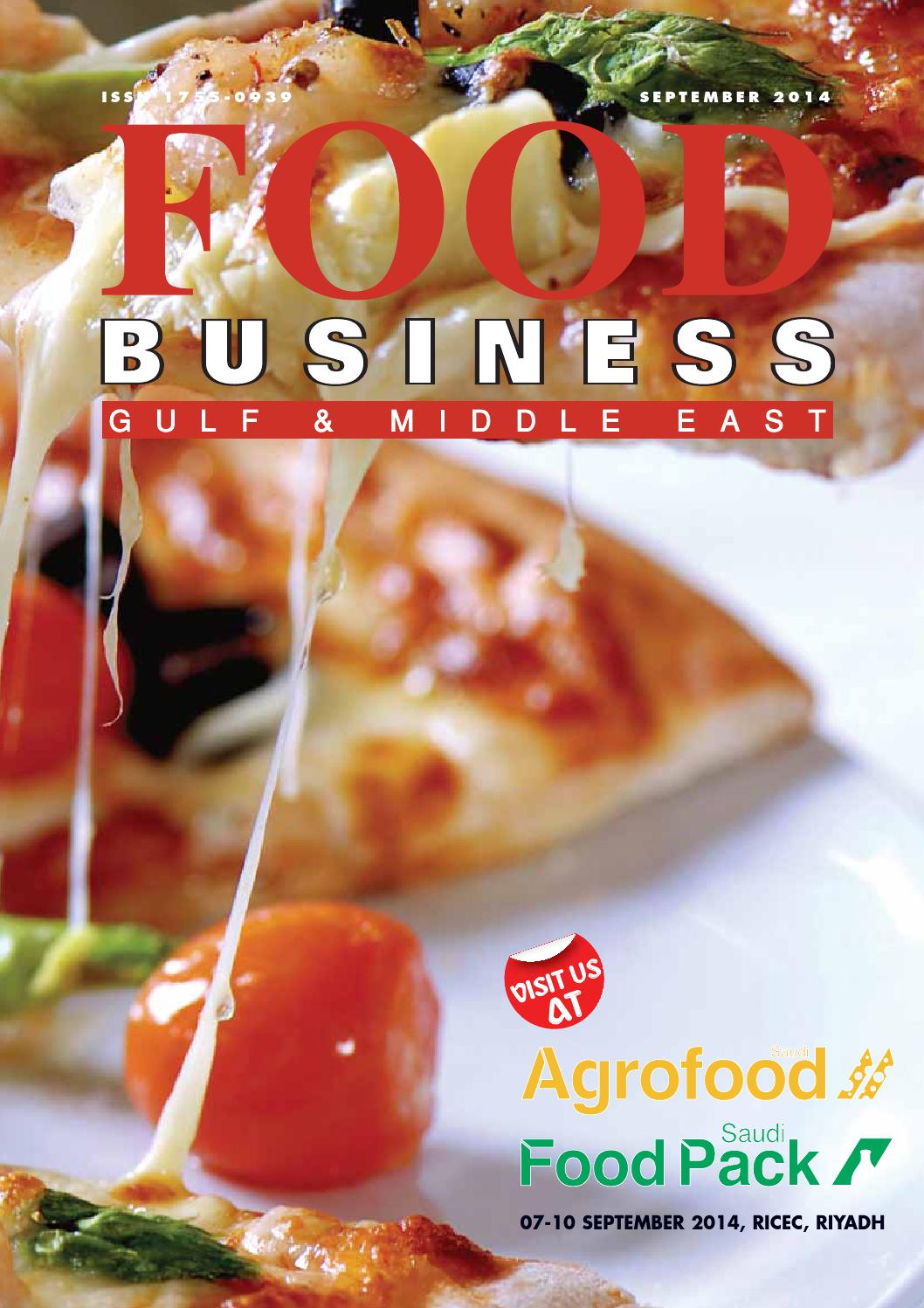 Food business magazine sept 2014 by Food Business/ Gulf Agriculture