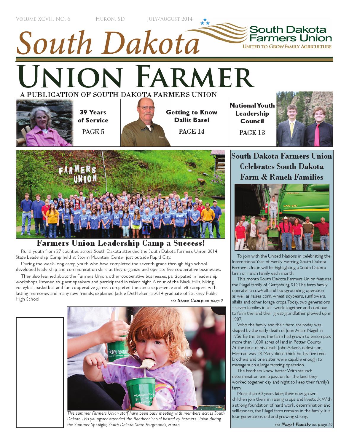 South Dakota Union Farmer July/August 2014 by South Dakota Farmers