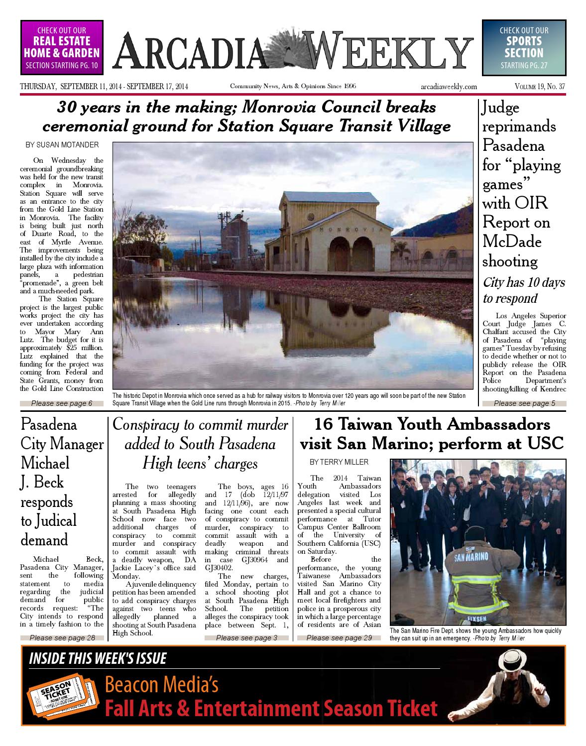 2014 09 11 arcadia by Beacon Media News Issuu