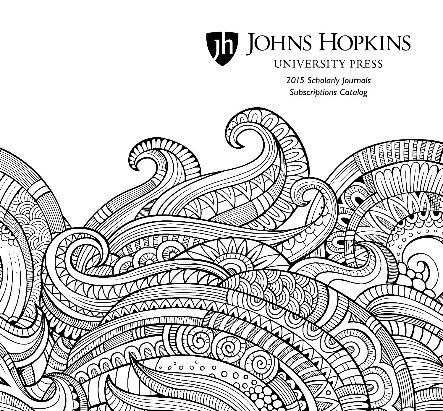 Johns Hopkins University Press Journals Subscription Catalog 2015 by