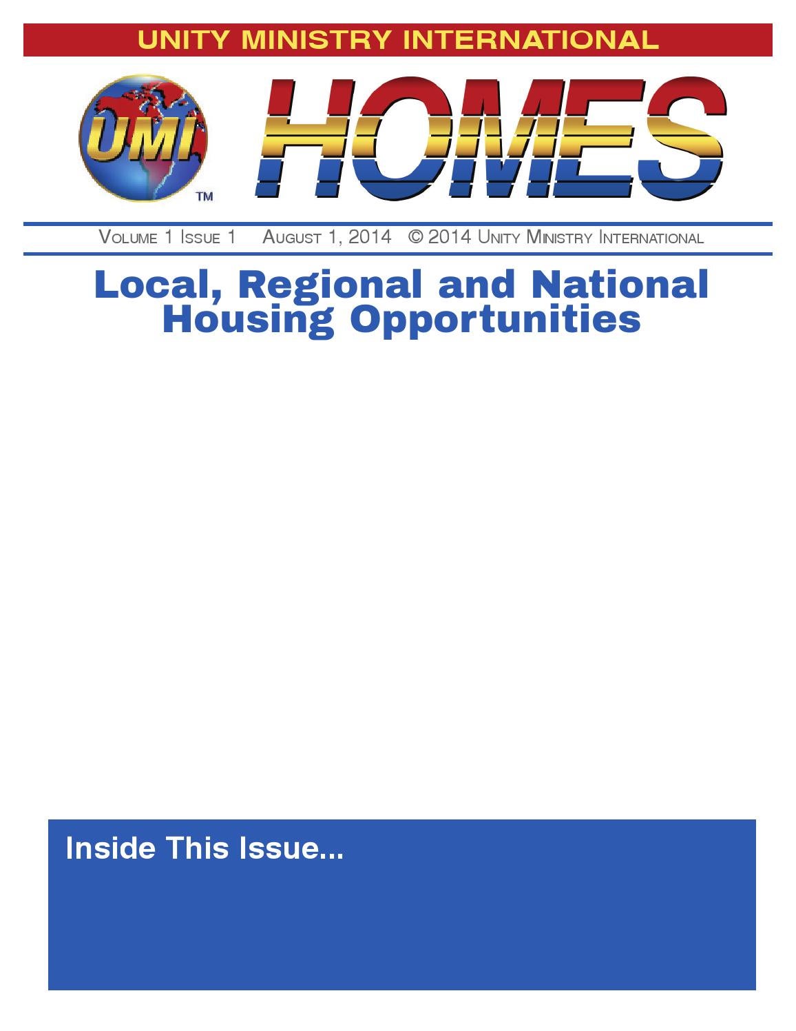 Umi homes by Unity Ministry International - Issuu
