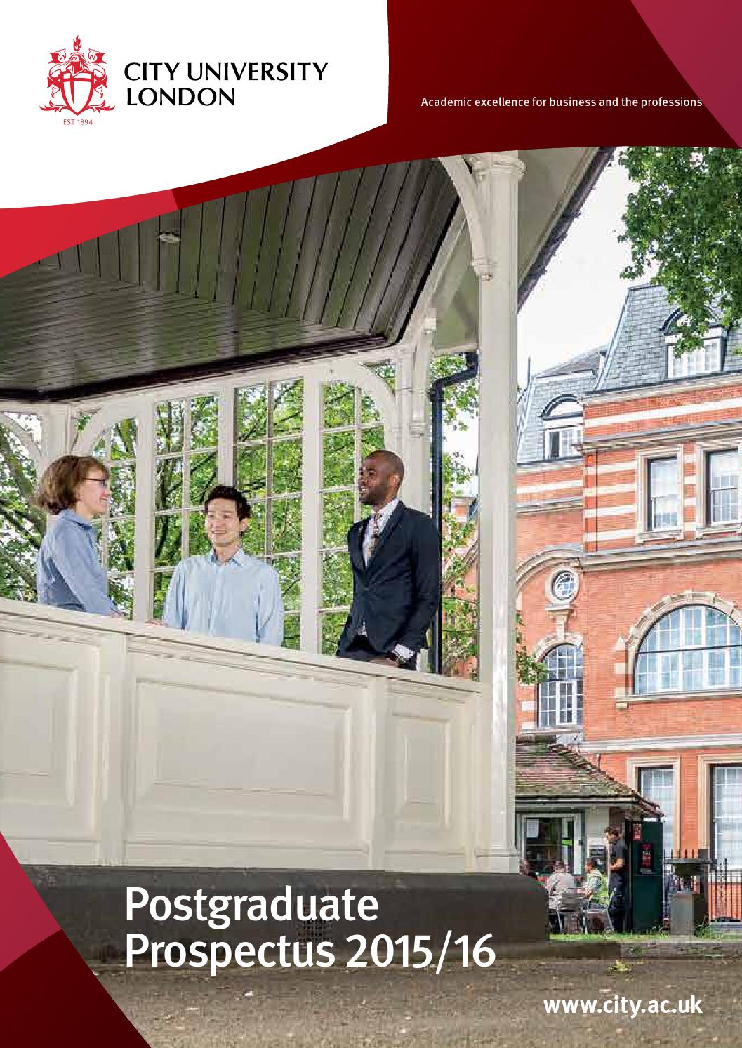 City University London 2015/16 Postgraduate Prospectus by City