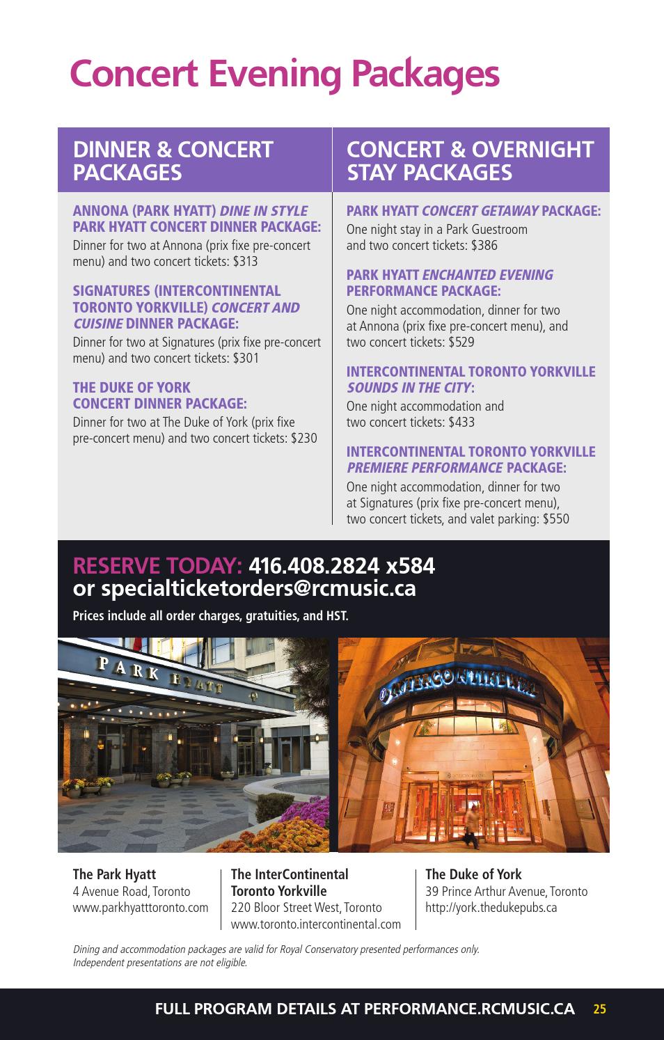 The Royal Conservatory 14 15 Concert Season Brochure By The Royal