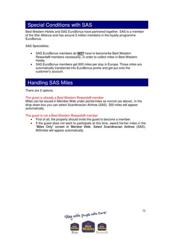 Front Desk Manual By Trykpartner Issuu Special Conditions With Sas Best Western Hotels And Eurobonus Have Partnered Together Is A Member Of The Star Alliance Has Around 3 Million