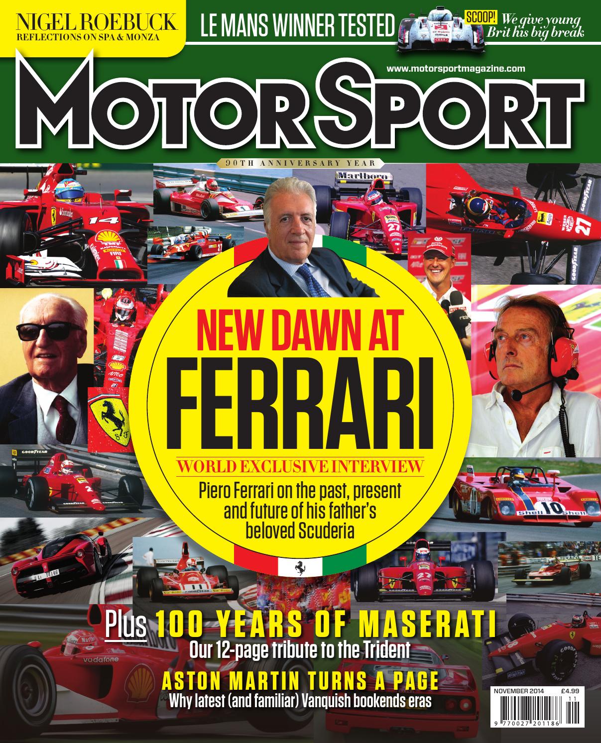 November 2014 issue of Motor Sport Magazine by Motor Sport Magazine Issuu