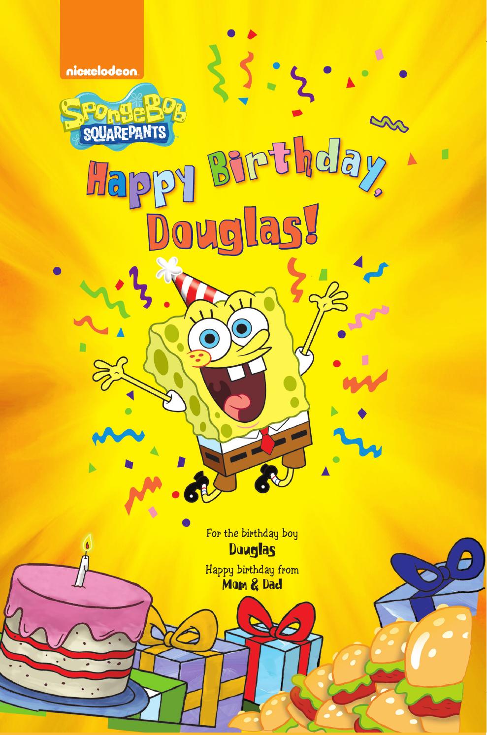 Put Me In The Story: Happy Birthday, SpongeBob! Personalized Book by