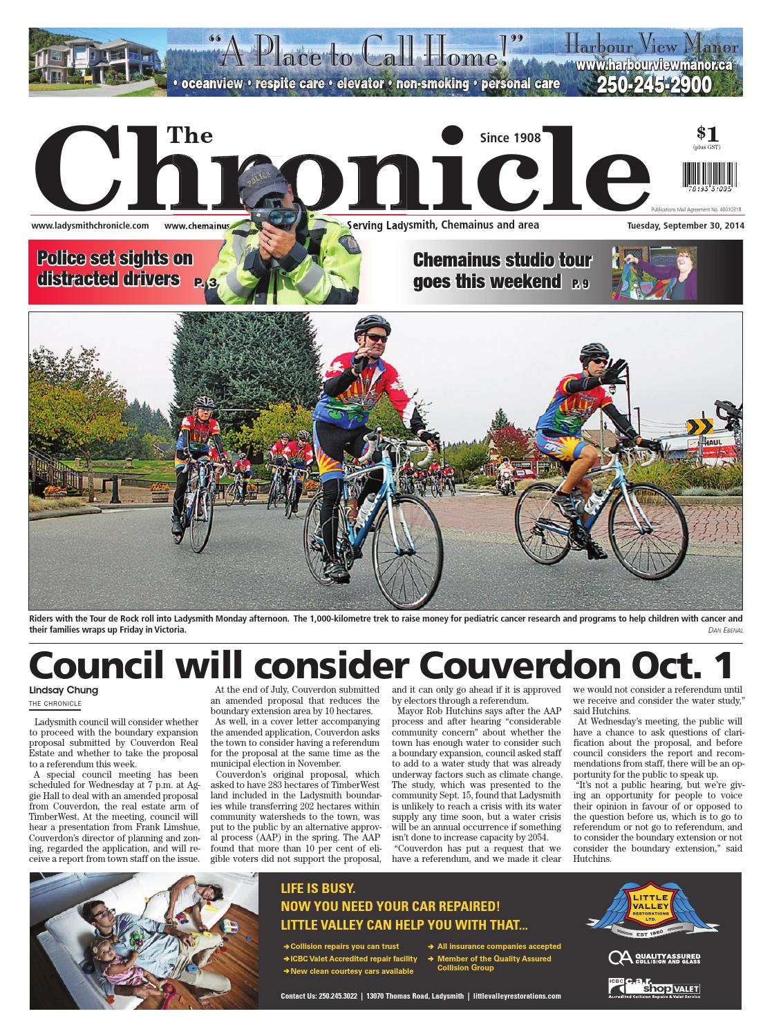 Ladysmith Chronicle, September 30, 2014 by Black Press Media Group Issuu