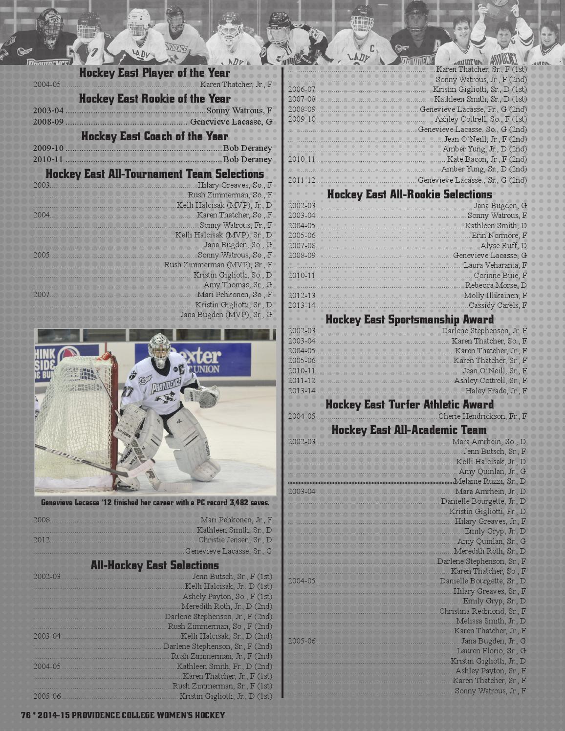 201415 Providence College Women's Ice Hockey Team Guide by Providence