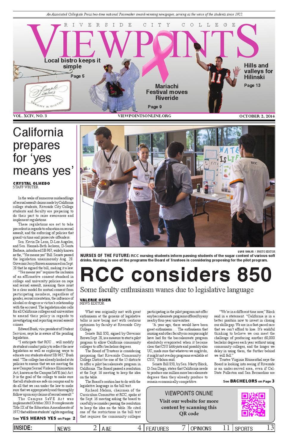Viewpoints Issue #3 October 2, 2014 by RCC Viewpoints - Issuu