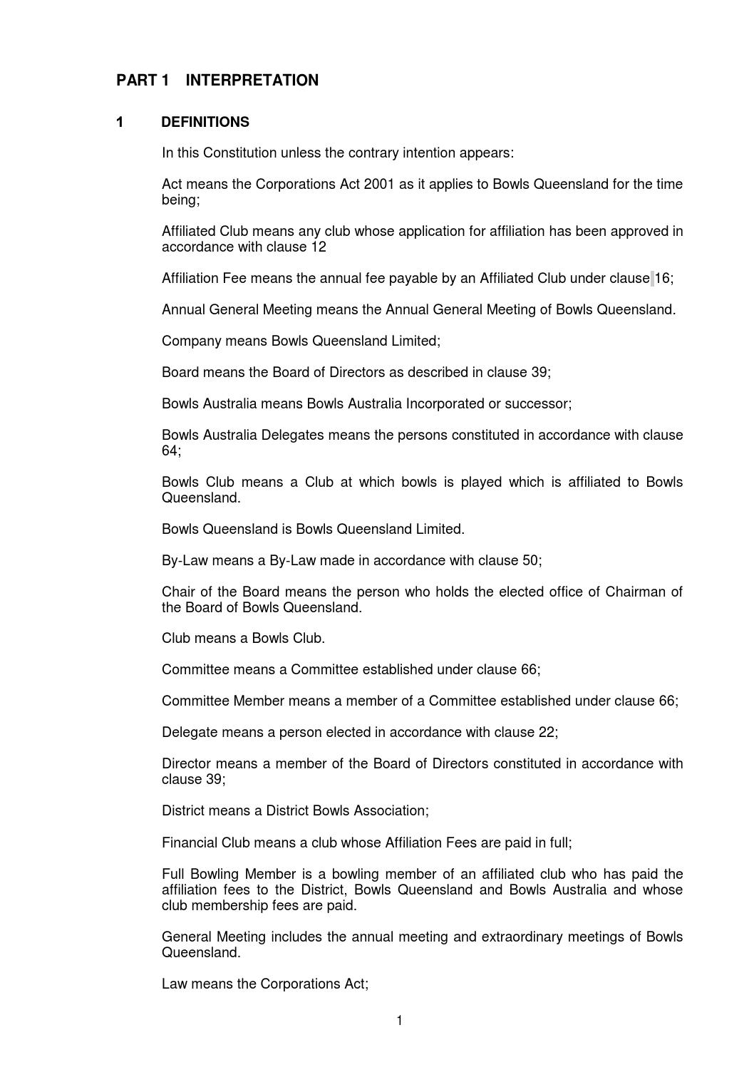 Bowls Qld Constitution by Queensland Bowler Issuu