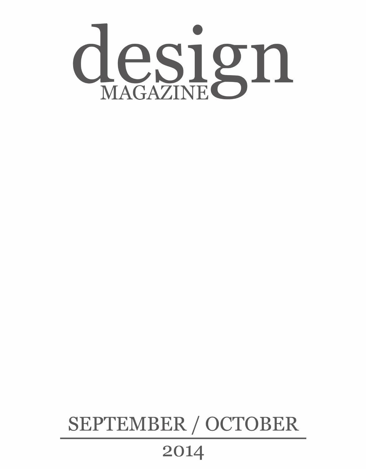 DESIGN MAGAZINE 19 (SEPTEMBER/OCTOBER 2014) by DESIGN MAGAZINE - Issuu