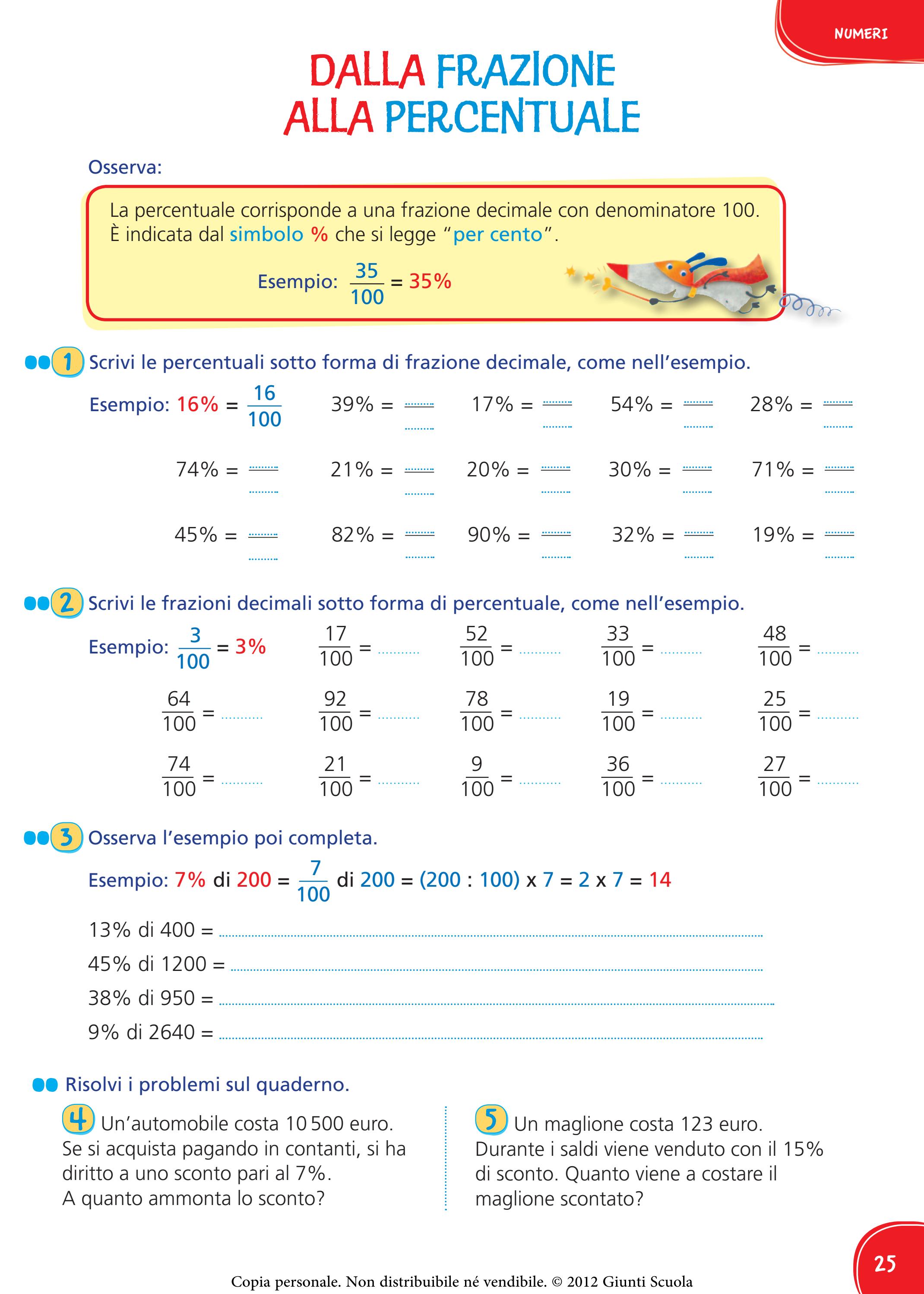 13+ Calcola Percentuale il mio super quaderno 5 matematica by Amelie - Issuu