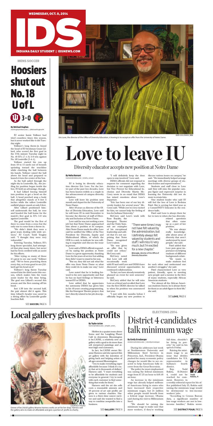 Wednesday, Oct. 8, 2014 by Indiana Daily Student - idsnews - Issuu