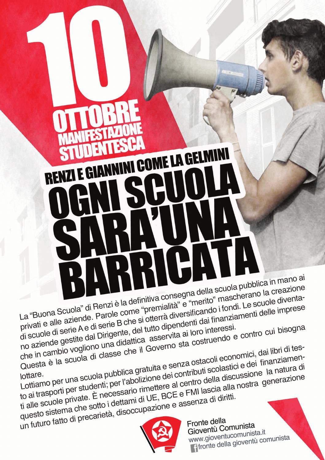 FGC - manifestazione del 10 ottobre studenti by Fronte della Gioventù ...