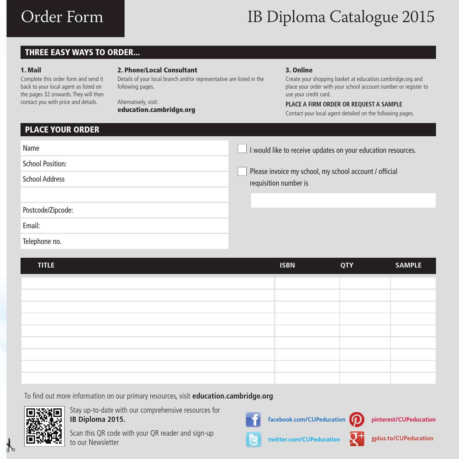 Ib Addendum Cambridge University Press IB Diploma Resources 2015 Catalogue by ...