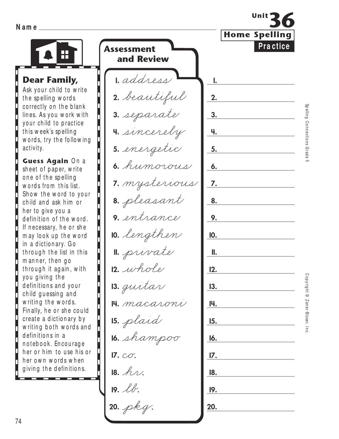 Spelling Connections Grade 5 by Michelle Clifton Issuu