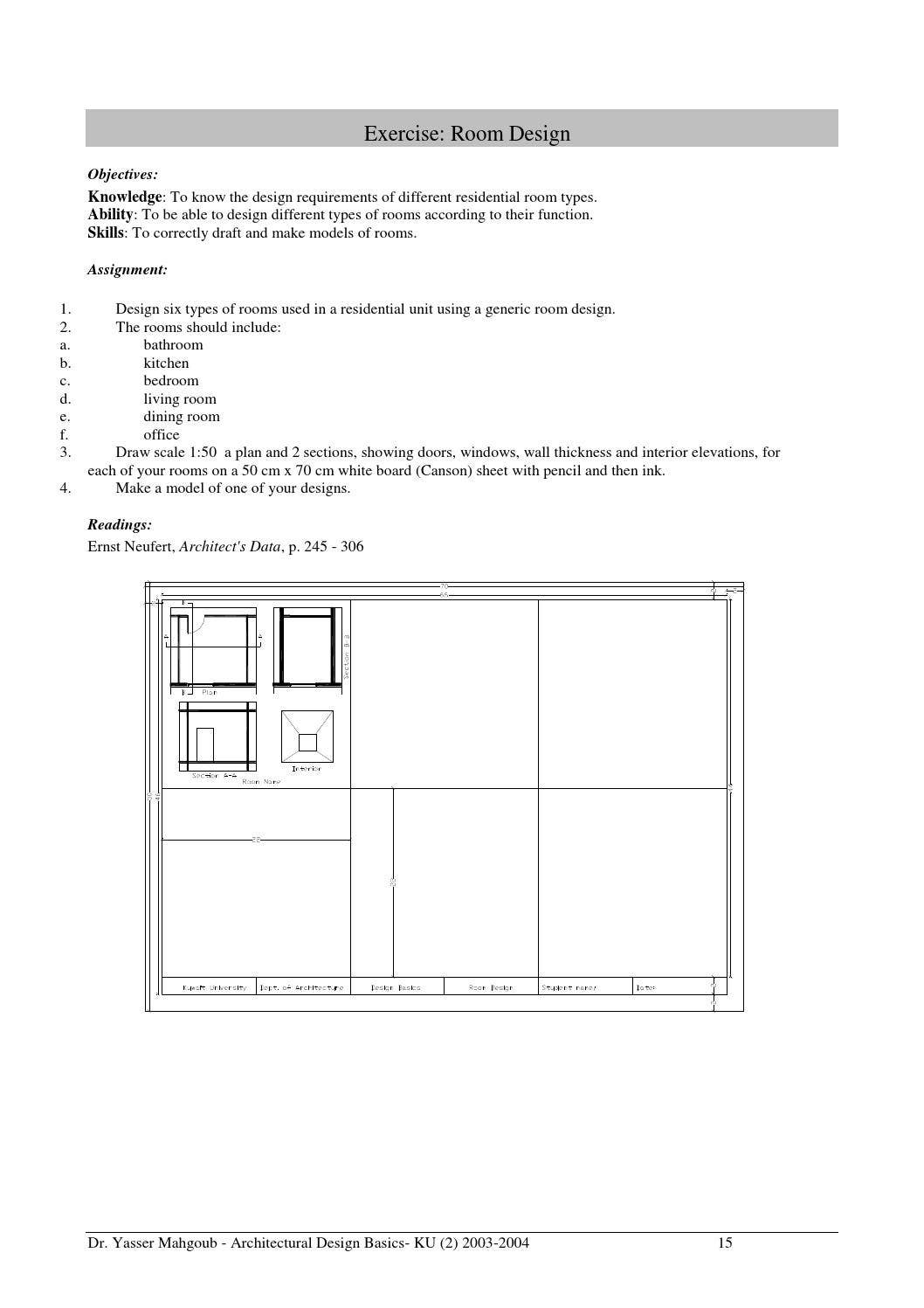 Architectural Design Basics Assignments by Yasser Osman Moharam Mahgoub ...