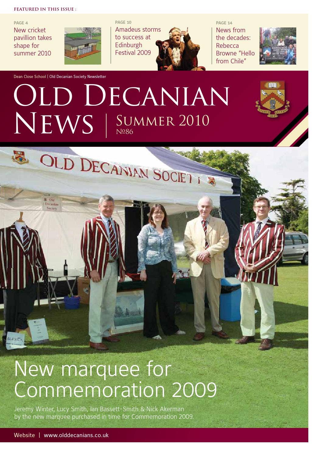 Old Decanian News Summer 2010 by Dean Close School - Issuu