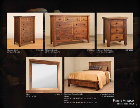 E & G Amish Furniture 2014 Ruff Sawn 卧室 家具目录 ( Schlabach Country Timbers ) / 第 6 页