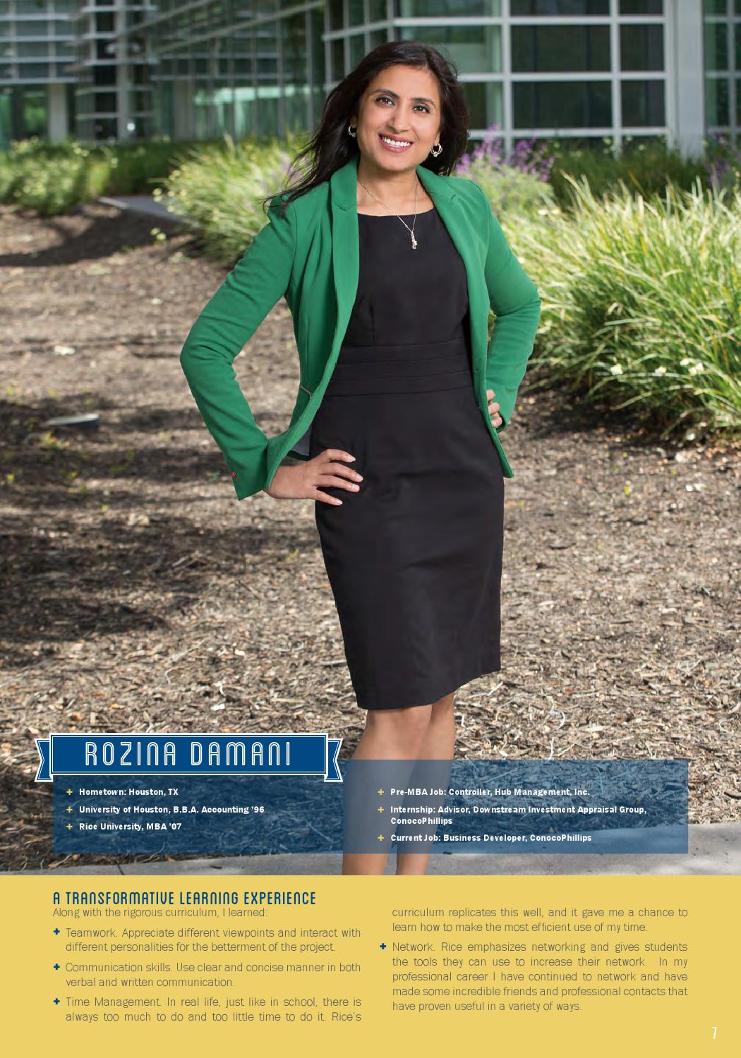 Rice MBA Full Time Admissions Brochure by Rice Business Issuu