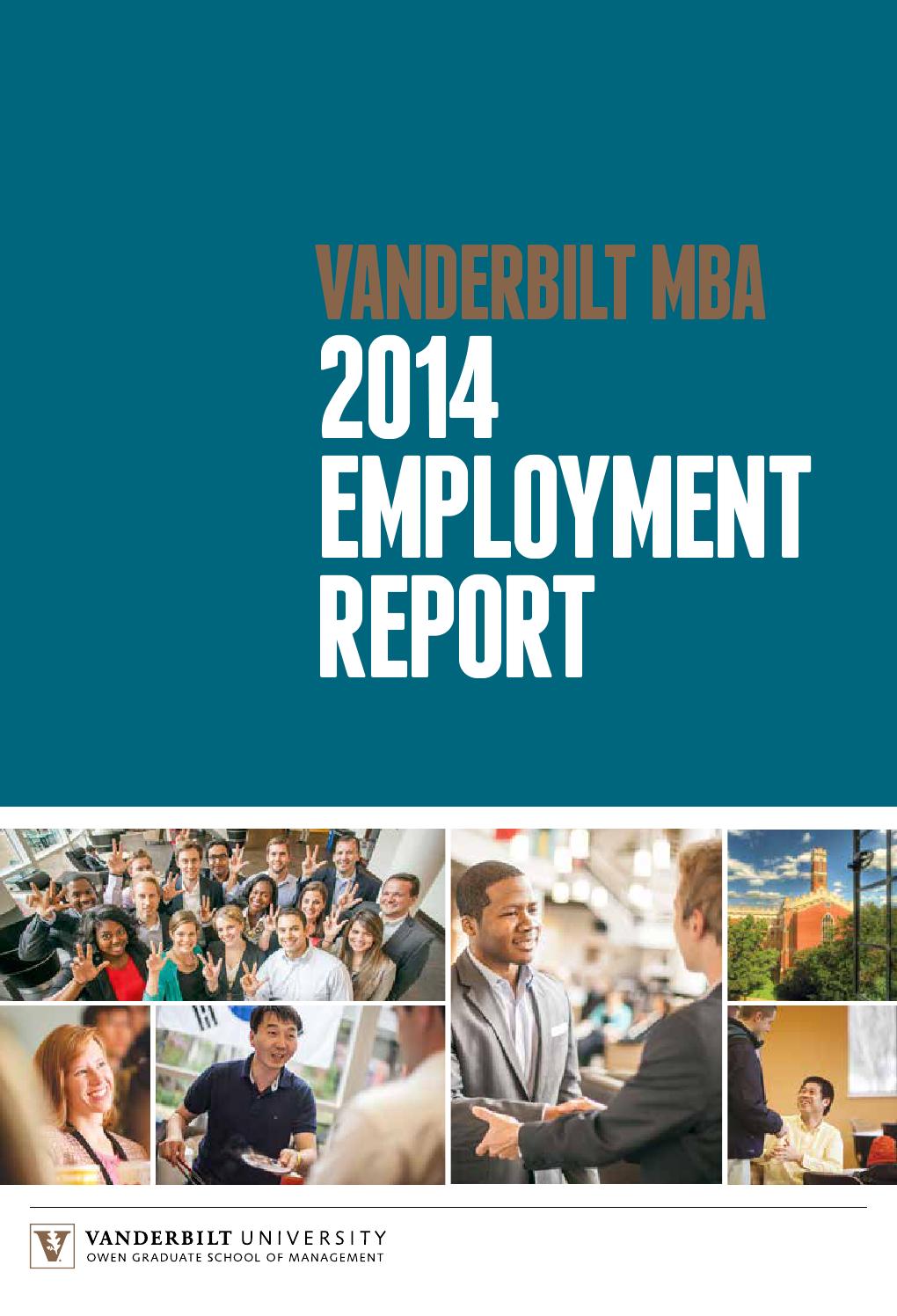 2014 MBA Employment Report by Vanderbilt Owen Graduate School of