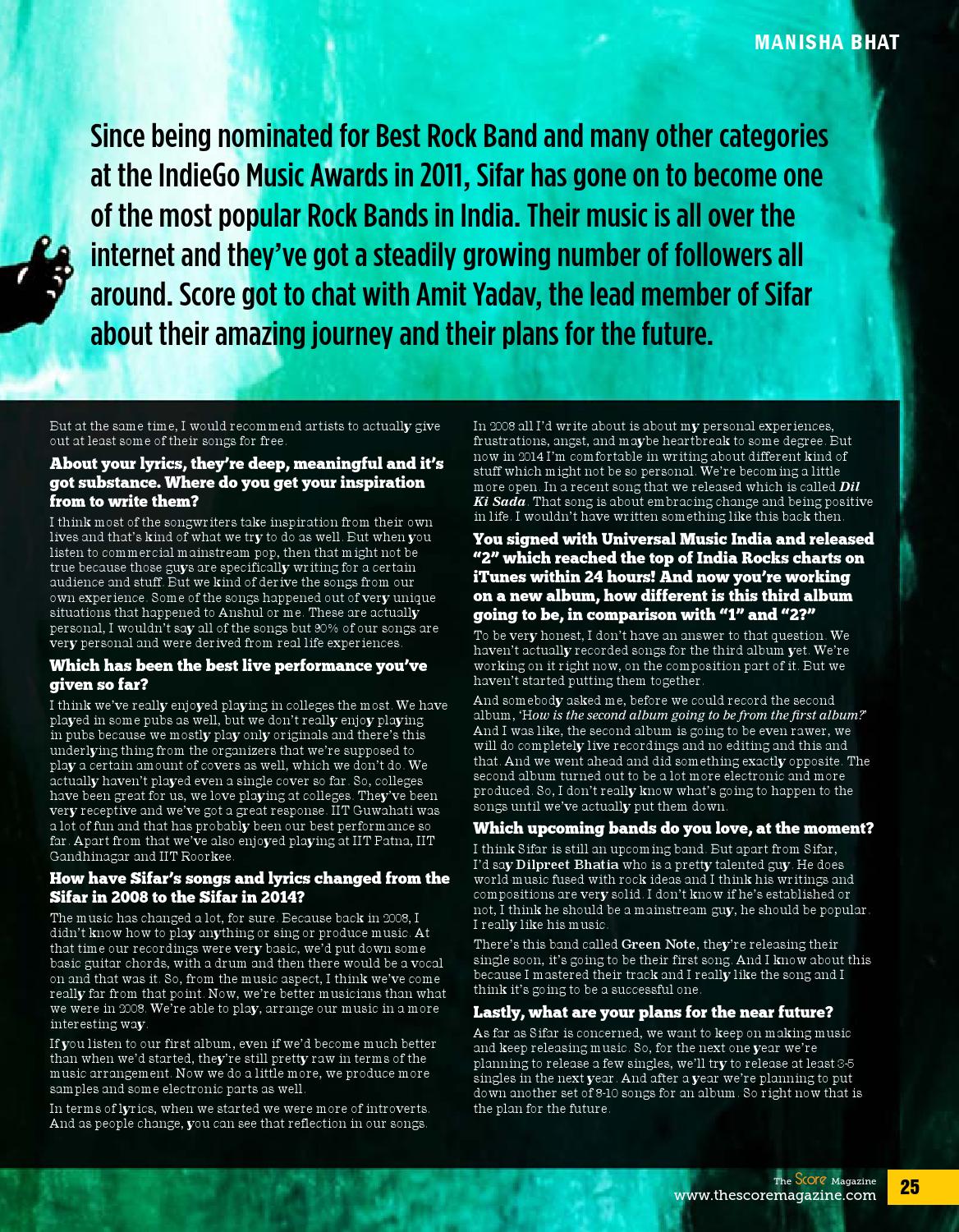 The Score Magazine October 2014 by The Score Magazine - Issuu