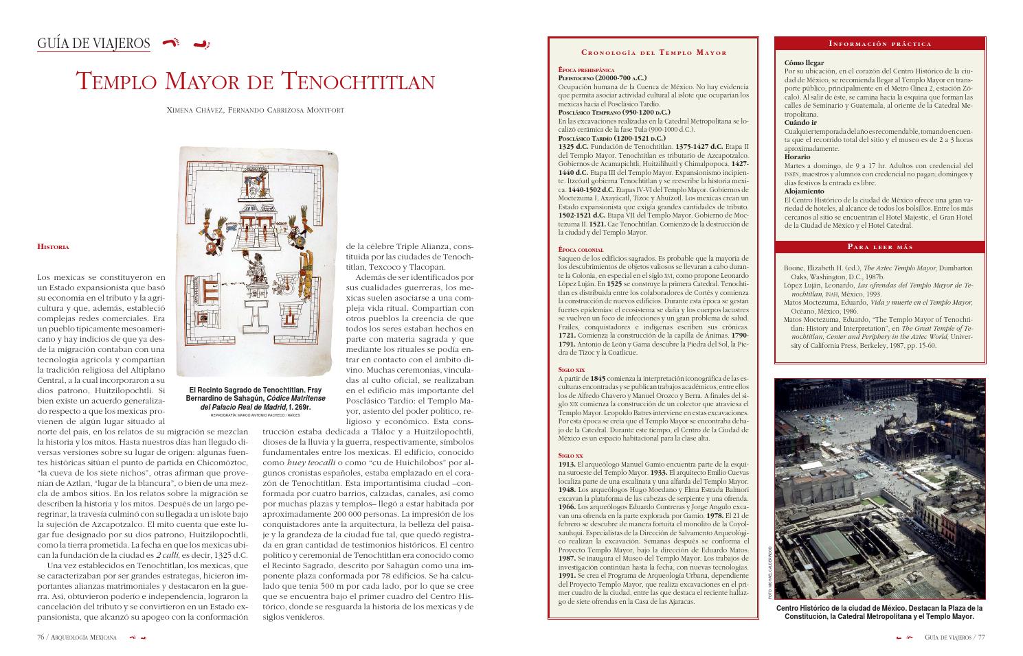 Templo Mayor De Tenochtitlan By Historia Y Arqueologia Issuu
