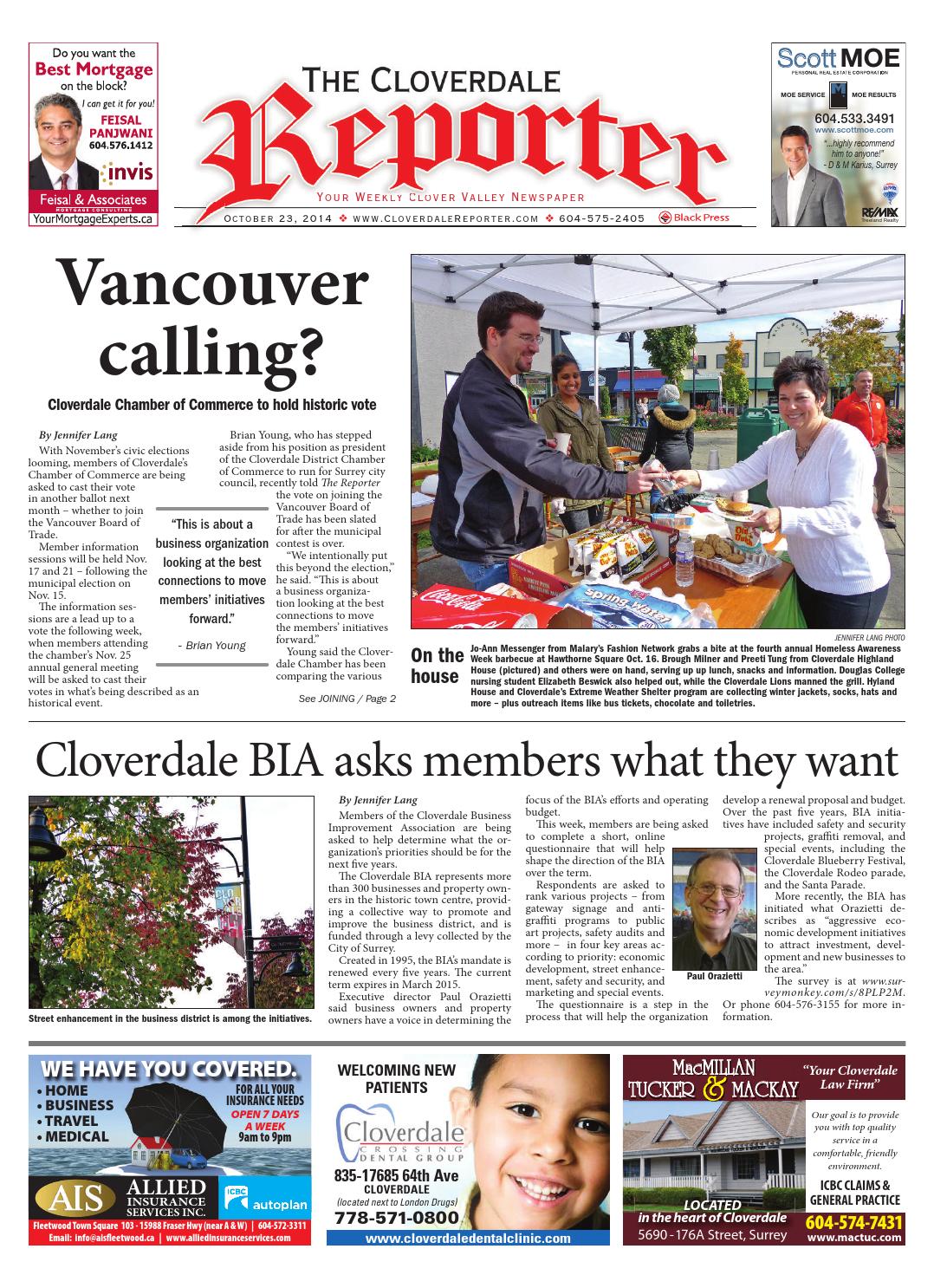 Cloverdale Reporter, October 23, 2014 by Black Press Media Group Issuu