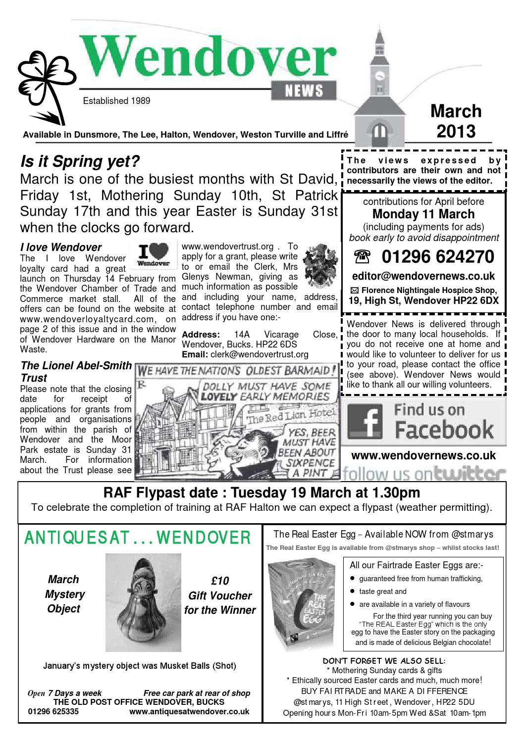 March 2013 Wendover News by Wendover News Issuu