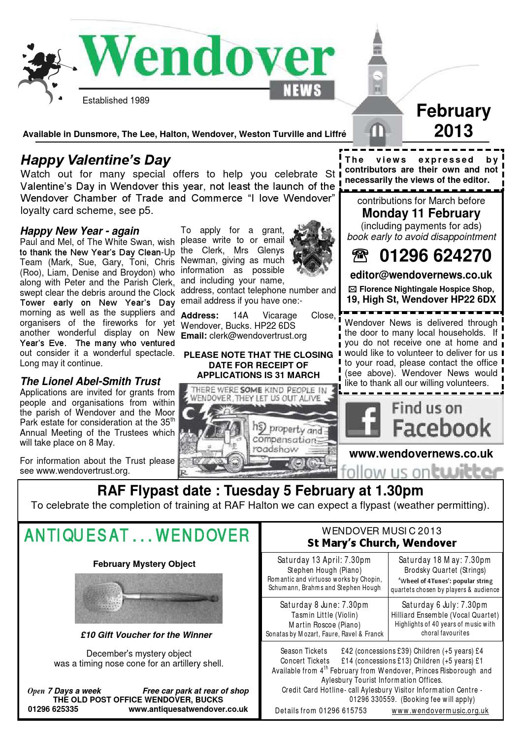 February 2013 Wendover News by Wendover News Issuu