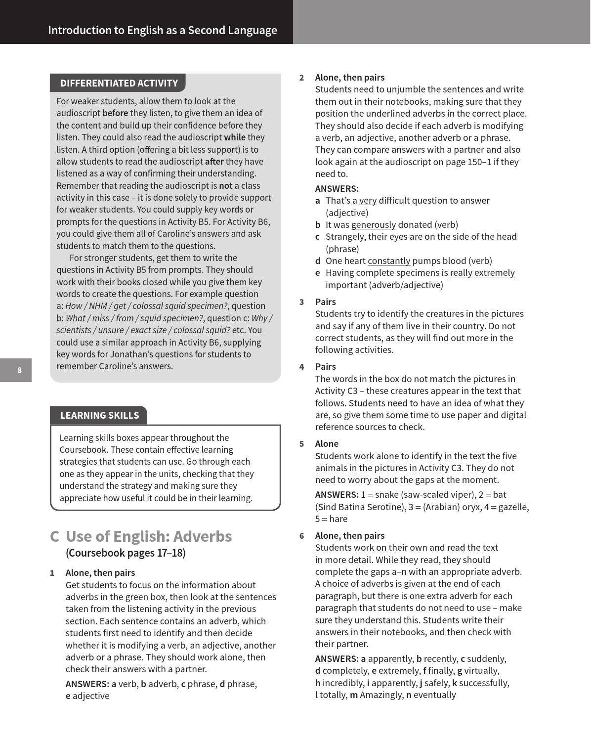 Preview Introduction to English as a Second Language Teacher's Book ...