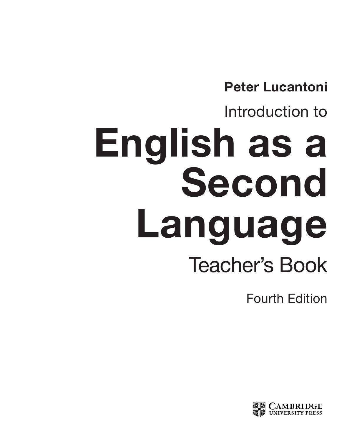 Preview Introduction to English as a Second Language Teacher's Book ...