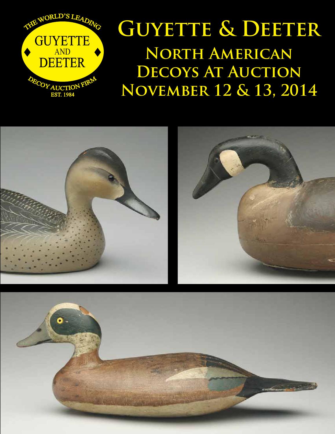 North American Decoys at Auction November 12 & 13, 2014 by Guyette
