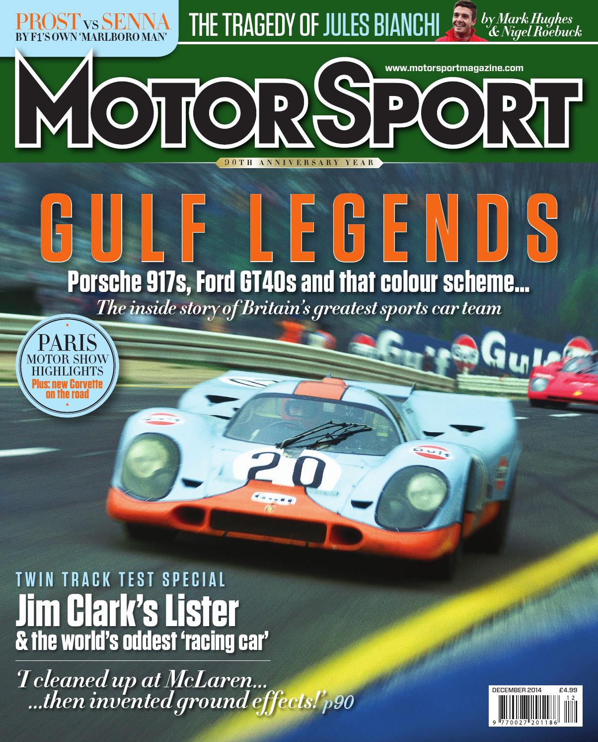 December 2014 issue of Motor Sport Magazine by Motor Sport Magazine Issuu