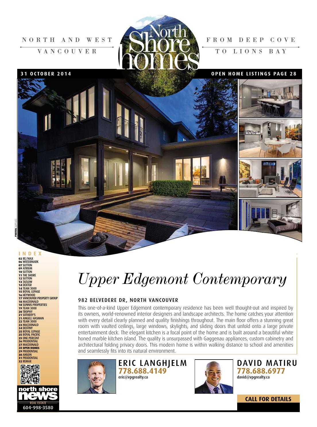 North Shore Homes Real Estate October 31 2014 by North Shore News Issuu