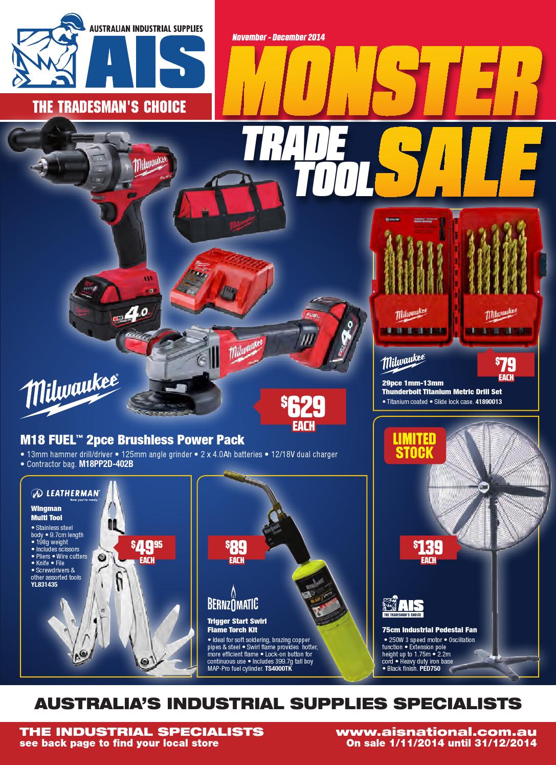 NovDec Monster Trade Tool Sale by Australian Industrial Supplies Ltd