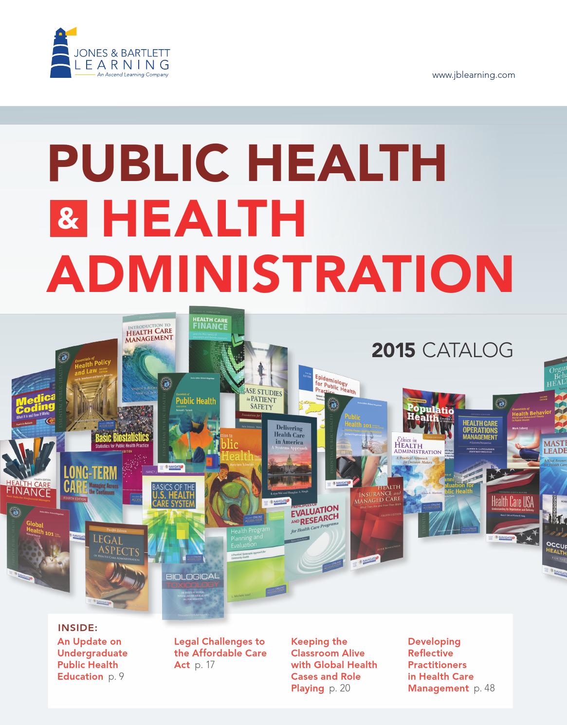 2015 Public Health & Health Administration Catalog Jones & Bartlett