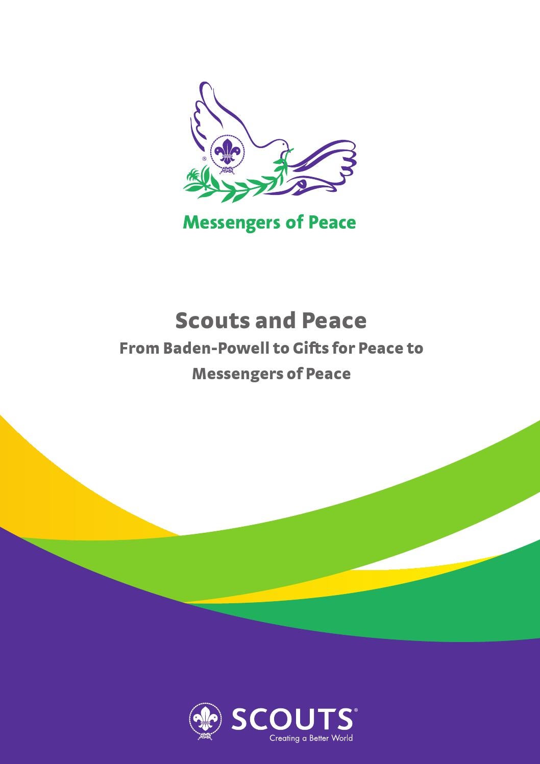 MESSENGERS OF PEACE SCOUT NECKERCHIEF WORLD ORGANIZATION OF SCOUTS MOVEMENT