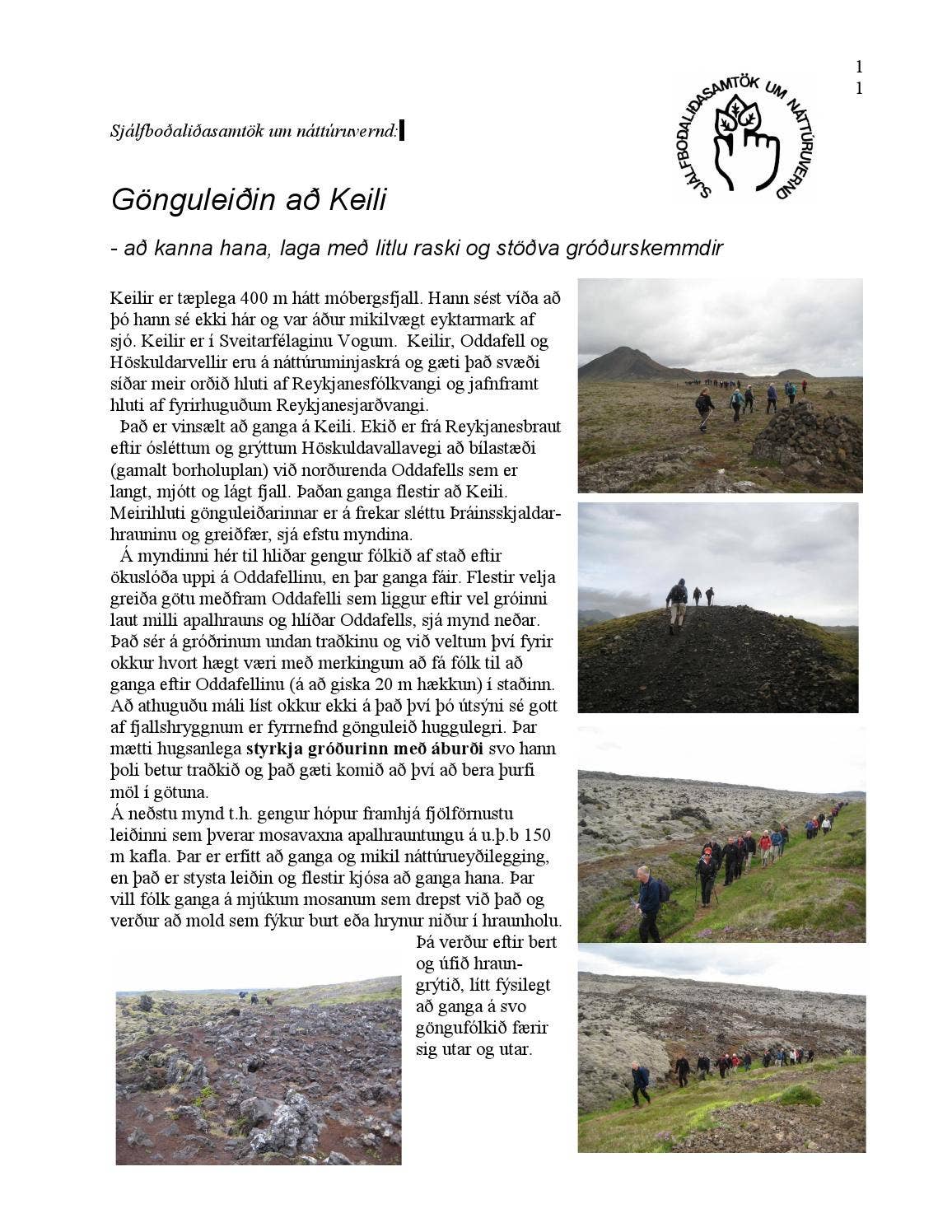 Gönguleiðin að keili skýrsla 2014 by Þorvaldur Örn Árnason - Issuu