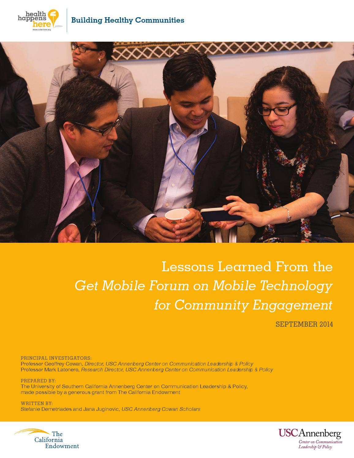Lessons Learned From the Get Mobile Forum on Mobile Technology for ...