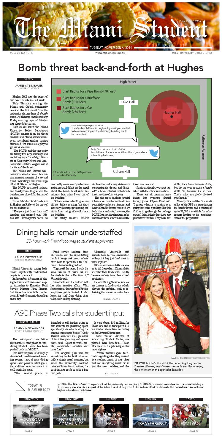 November 4 2014 The Miami Student By The Miami Student Issuu